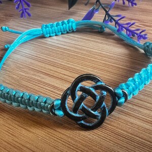 Celtic Knot Turquoise Adjustable Friendship bracelet