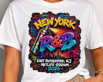 New York Rnb Graffiti East Rutherford Metlife 2026 | R&b Concert Tee | Stadium Style Women