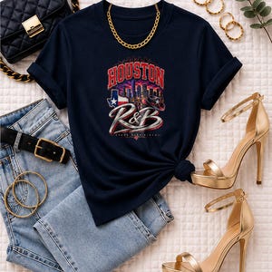 Comfort Colors Houston RnB Konzert-Shirt, Space City Vibes Ausgeh-T-Shirt mit Grafikprint für schwarze Frauen, ein erwachsenes und sexy Geschenk Bild 4