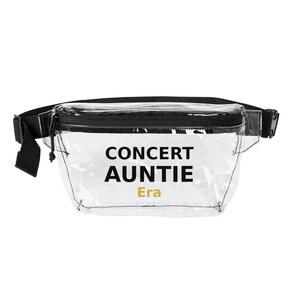 Marsupio trasparente Concert Auntie, marsupio trasparente approvato per concerti, borsa a tracolla da donna immagine 3