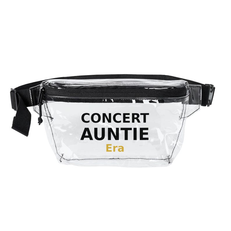 Marsupio trasparente Concert Auntie, marsupio trasparente approvato per concerti, borsa a tracolla da donna immagine 3