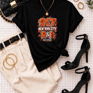 New York 917 R&B Concert Tee for Black Women, Comfort Colors Concert Outfit, Grown and Sexy Tour Shirt, Tri-State Concert Fashion image 2