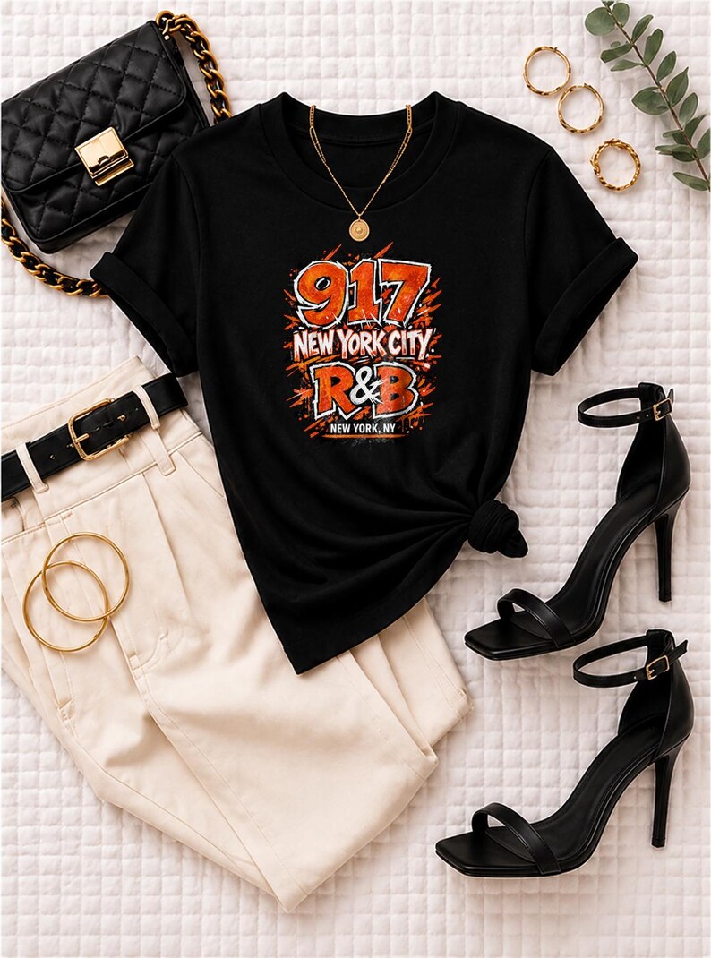 New York 917 R&B Concert Tee for Black Women, Comfort Colors Concert Outfit, Grown and Sexy Tour Shirt, Tri-State Concert Fashion image 2