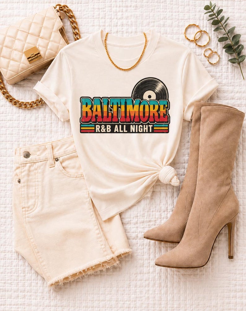 Camiseta Comfort Colors para concierto de R&B en Baltimore, camiseta Bmore All Night Out para mujeres negras, regalo para adultos y sexys. imagen 1