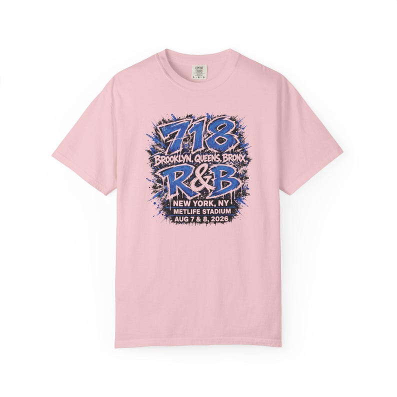 Camiseta de concierto de RnB New York 718 / Brooklyn / Queens / El Bronx / Estilo estadio para mujer imagen 6