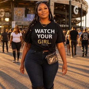 Watch Your Girl | R&B Tour 2026 Concert Tee | Grown and Sexy Shirt | Raymond and Brown | Black Women Concert Outfit | Comfort Colors image 1