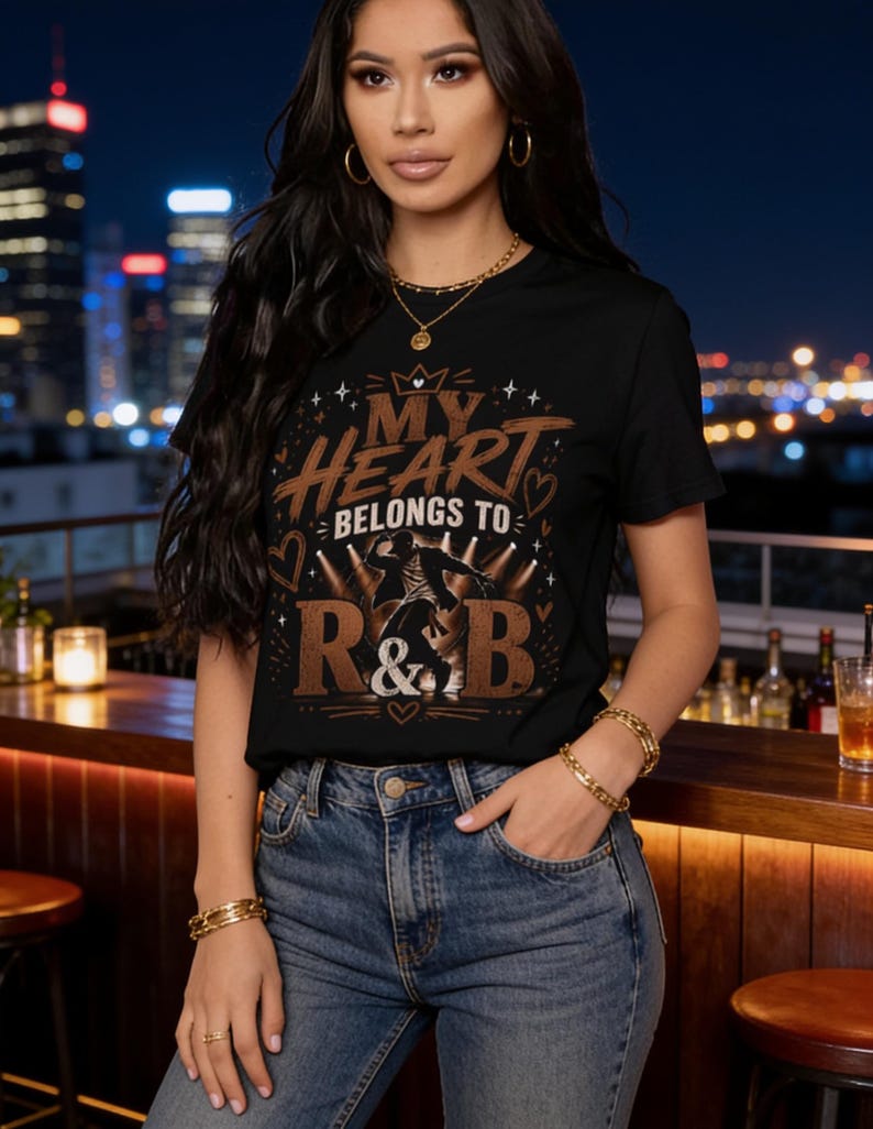 My Heart Belongs to R&B Graphic Tee - Concert Shirt - Stadium Tour Outfit 2026 - Music Lover Gift - Vintage Style Comfort Colors Shirt image 7