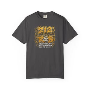 212 Manhattan Rnb New York Metlife | Kledinggeverfd zwaar T-shirt | R&B concertoutfit afbeelding 3