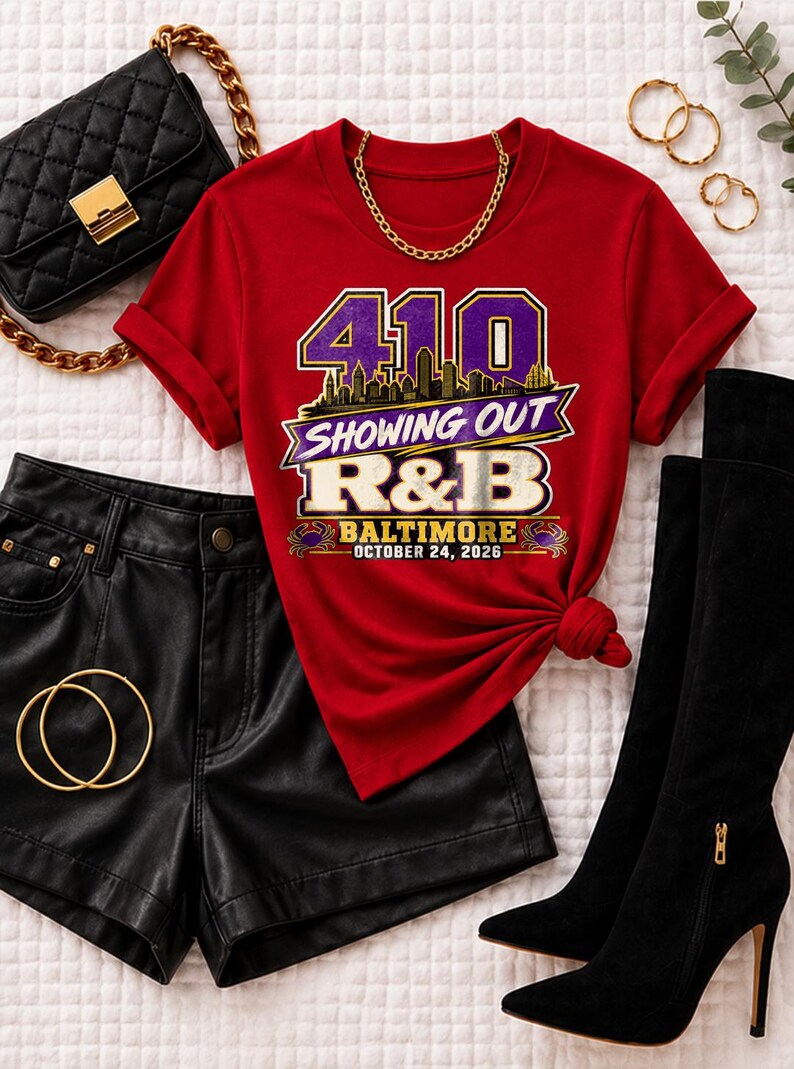 Comfort Colors® Baltimore RandB Concert Shirt, Bmore Night Out Tee for Black Women, Grown and Sexy Stadium Style image 7