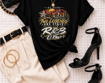 Comfort Colors El Paso RnB Concert Shirt, Two Legends One Stage Night Out Tee for Black Women, Stadium Style Gift