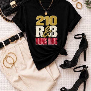 Comfort Colors® San Antonio RandB Concert Shirt, 210 Runs This Night Out Tee for Black Women, Stadium Style image 1