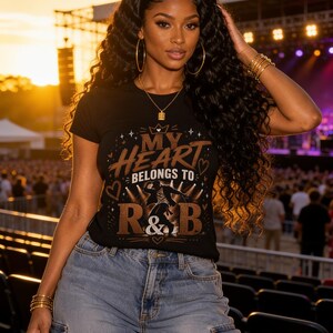 My Heart Belongs to R&B Graphic Tee - Concert Shirt - Stadium Tour Outfit 2026 - Music Lover Gift - Vintage Style Comfort Colors Shirt image 8