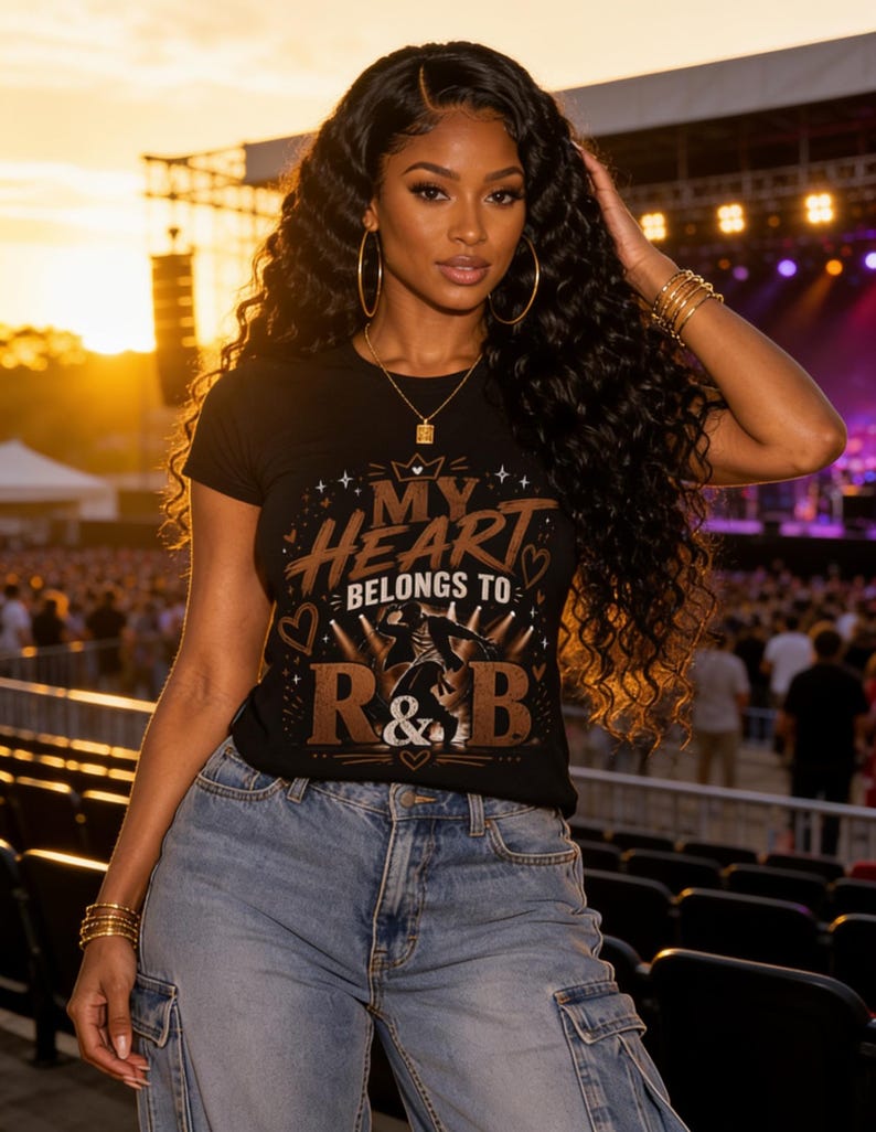 My Heart Belongs to R&B Graphic Tee - Concert Shirt - Stadium Tour Outfit 2026 - Music Lover Gift - Vintage Style Comfort Colors Shirt image 8