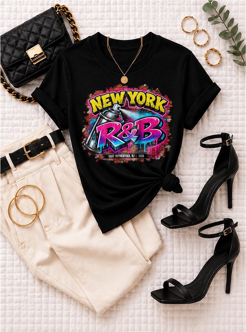 Comfort Colors® New York RandB Concert Shirt, East Rutherford NJ Night Out Tee for Black Women, Grown and Sexy Gift image 1