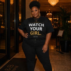 Watch Your Girl | R&B Tour 2026 Concert Tee | Grown and Sexy Shirt | Raymond and Brown | Black Women Concert Outfit | Comfort Colors image 2