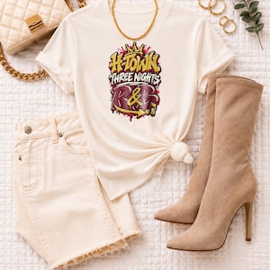 Comfort Colors Houston RnB Concert Shirt, H-Town Three Nights Night Out Tee for Black Women, Concert Lover Gift image 6