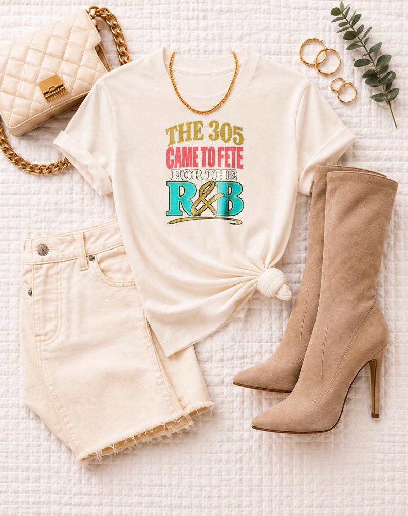 Maglietta Comfort Colors® Miami RandB Concert, 305 Night Out Tee per donne di colore, stile da stadio elegante e sensuale immagine 8