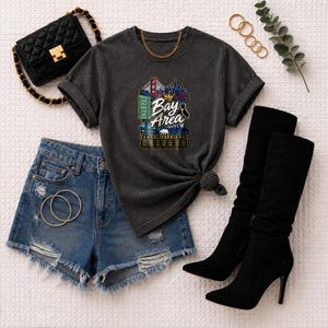 Maglietta Comfort Colors Bay Area RnB Concert, maglietta Northern California Zip Code Night Out per donne nere, regalo per donne adulte e sexy immagine 10