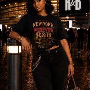 The Night New York Well Talk About Forever Rnb | Garment Dyed Heavyweight Tee | Grown and Sexy Gift image 2