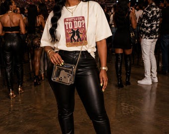 What's A Girl To Do I Choose Both | Vintage R&B Concert Graphic Tee | Retro Poster Shirt Women