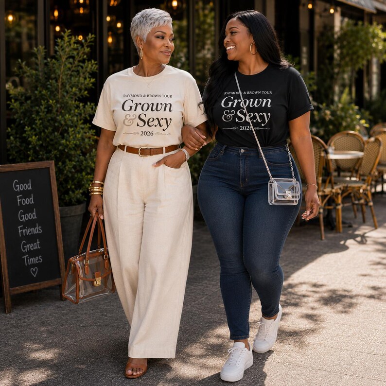 Grown and Sexy | R&B Tour 2026 Concert Tee | Raymond and Brown | Black Women Concert Outfit | Comfort Colors | Grown Woman Shirt image 2