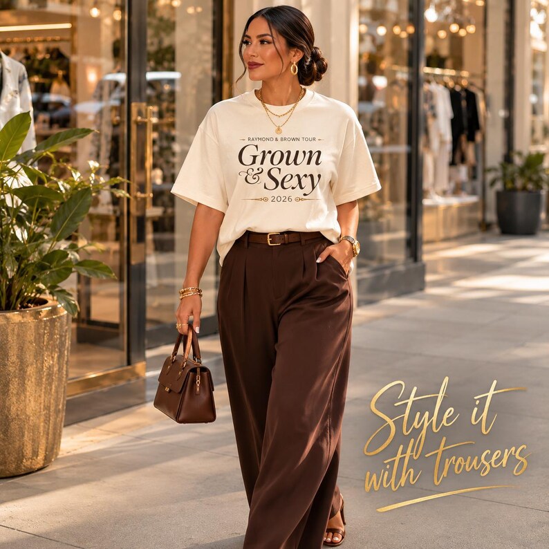 Grown and Sexy | R&B Tour 2026 Concert Tee | Raymond and Brown | Black Women Concert Outfit | Comfort Colors | Grown Woman Shirt image 5