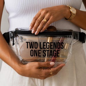 Two Legends One Stage Clear Stadium Bag, Stadium Approved Clear Fanny Pack for Concerts, Crossbody Belt Bag for Women image 6