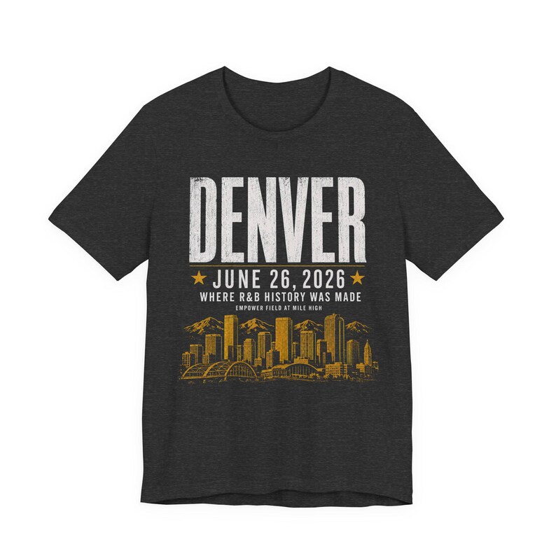 Camiseta del concierto de Denver - 26 de junio de 2026 - Donde se hizo historia del R&B - Camiseta unisex con estampado de estadio imagen 6