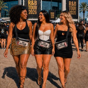 We Outside Clear Stadium Bag, Stadium Approved Clear Fanny Pack for Concerts, Crossbody Belt Bag for Women image 1