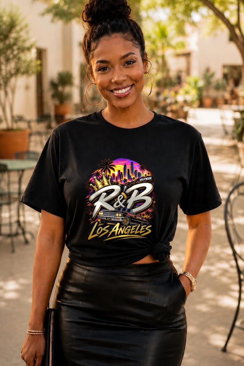 Comfort Colors® Los Angeles RandB Concert Shirt, Inglewood Night Out Tee for Black Women, Grown and Sexy Stadium Style image 1