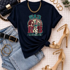 Comfort Colors® Cincinnati RandB Concert Shirt, 513 Walnut Hills Soul Night Out Tee for Black Women, Concert Lover Gift image 4