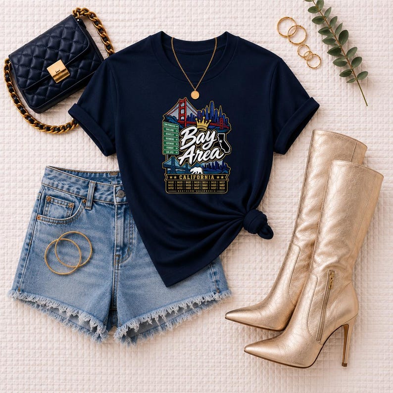 Maglietta Comfort Colors Bay Area RnB Concert, maglietta Northern California Zip Code Night Out per donne nere, regalo per donne adulte e sexy immagine 7