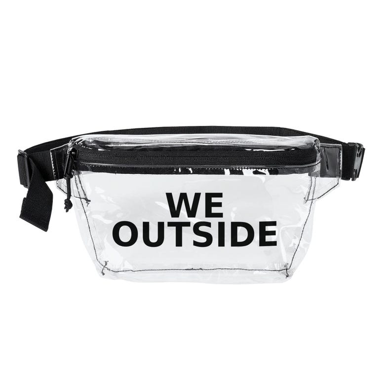 We Outside Clear Stadium Bag, Stadium Approved Clear Fanny Pack for Concerts, Crossbody Belt Bag for Women image 3