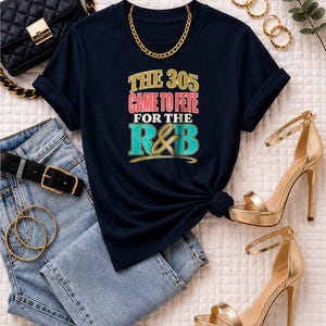 Maglietta Comfort Colors® Miami RandB Concert, 305 Night Out Tee per donne di colore, stile da stadio elegante e sensuale immagine 5