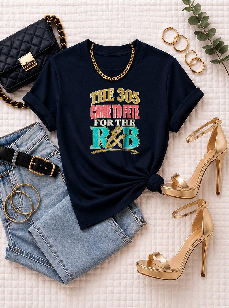Maglietta Comfort Colors® Miami RandB Concert, 305 Night Out Tee per donne di colore, stile da stadio elegante e sensuale immagine 5
