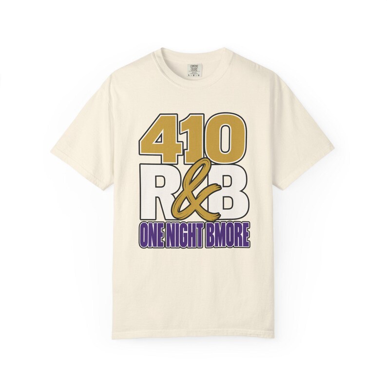 410 Rnb One Night Bmore | T-shirt épais teint en pièce | T-shirt de spectacle R&B pour femme image 4