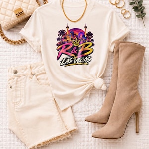 Las Vegas Rnb | Garment Dyed Heavyweight Tee | R&B Show Shirt Women image 5