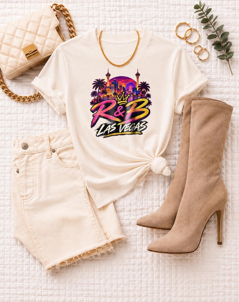 Las Vegas Rnb | Garment Dyed Heavyweight Tee | R&B Show Shirt Women image 5