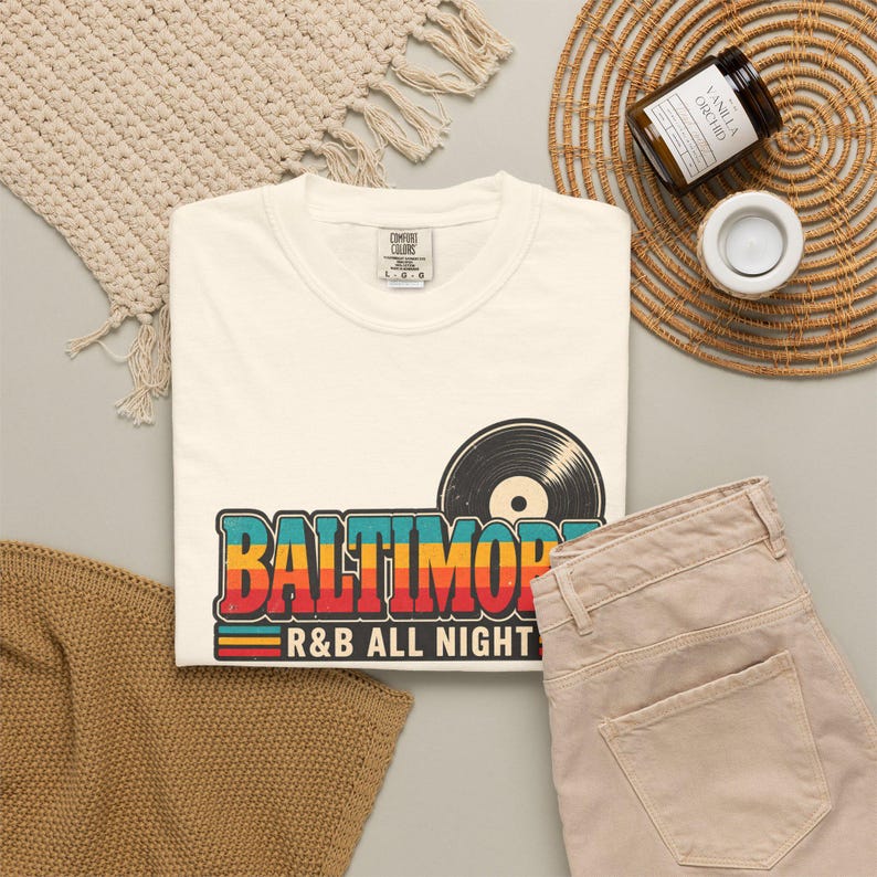 Comfort Colors Baltimore RnB Concert Shirt, All Night Out Tee for Black Women, Stadium Style Gift image 12