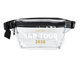 R&B Tour 2026 Clear Fanny Pack - Stadium Approved Clear Bag - Concert Waist Bag - Festival Belt Bag - Transparent Hip Pack
