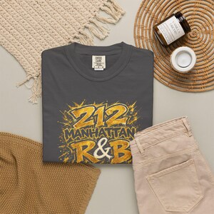 212 Manhattan Rnb New York Metlife | Kledinggeverfd zwaar T-shirt | R&B concertoutfit afbeelding 8