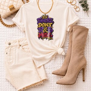 Bmore Don't Rnb Miss | T-shirt épais teint en pièce | T-shirt de spectacle R&B pour femme image 9