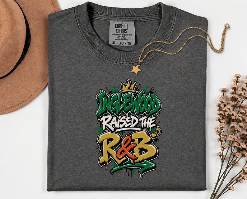 Comfort Colors Los Angeles RnB Concert Shirt, Inglewood Raised on RnB Night Out Tee for Black Women, Grown and Sexy Gift image 10