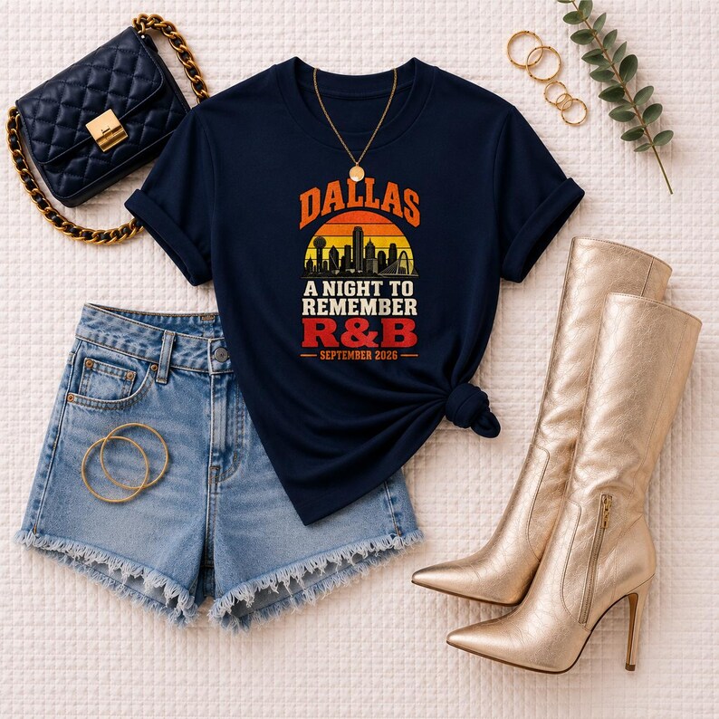Dallas R&B Concert Tee for Black Women, Comfort Colors Concert Outfit, Grown and Sexy Tour Shirt, Dfw Concert Fashion image 8