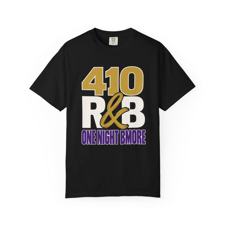 410 Rnb One Night Bmore | T-shirt épais teint en pièce | T-shirt de spectacle R&B pour femme image 8