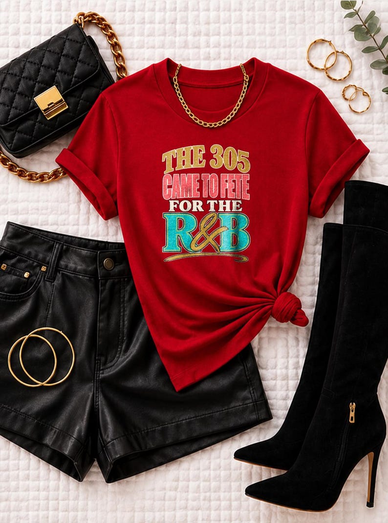 Maglietta Comfort Colors® Miami RandB Concert, 305 Night Out Tee per donne di colore, stile da stadio elegante e sensuale immagine 9