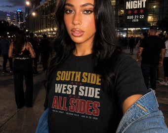 Comfort Colors Chicago RnB Concert Shirt, South Side West Side All Night Out Tee for Black Women, Stadium Style Gift