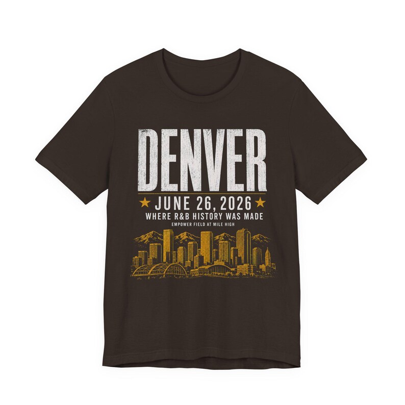 Camiseta del concierto de Denver - 26 de junio de 2026 - Donde se hizo historia del R&B - Camiseta unisex con estampado de estadio imagen 4