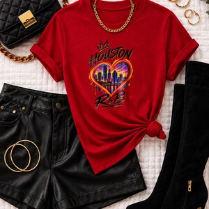 Maglietta Comfort Colors Atlanta RnB Concert, maglietta Gold Crown Skyline Night Out per donne di colore, regalo per amanti dei concerti immagine 7