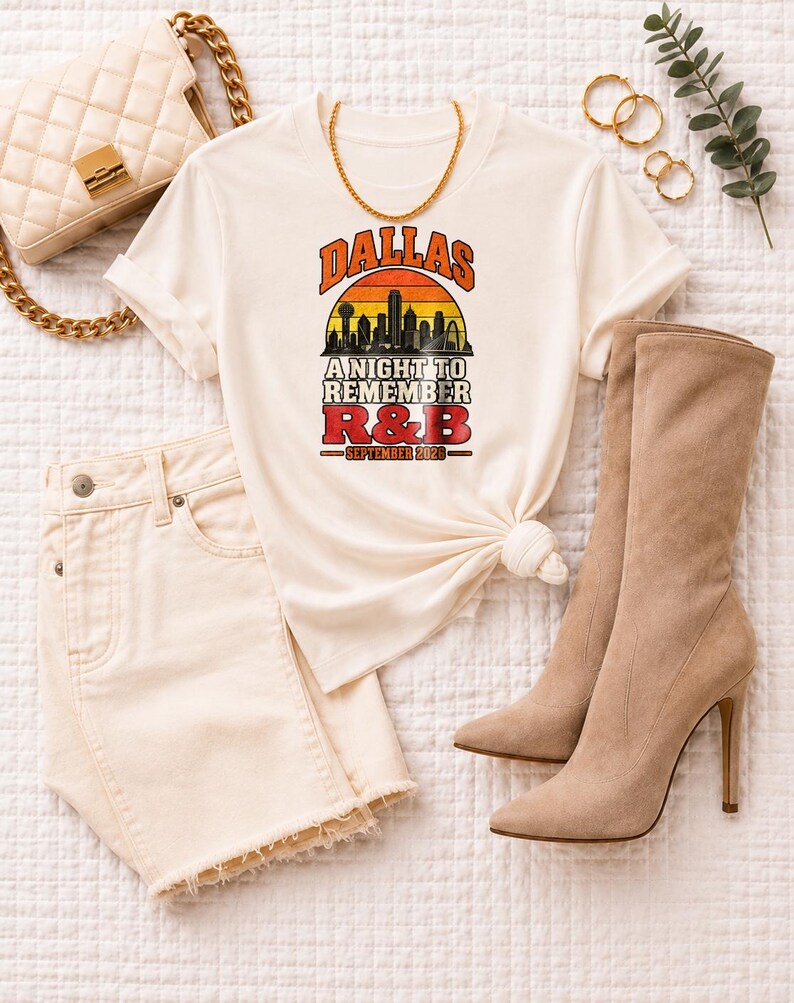 Dallas R&B Concert Tee for Black Women, Comfort Colors Concert Outfit, Grown and Sexy Tour Shirt, Dfw Concert Fashion image 9